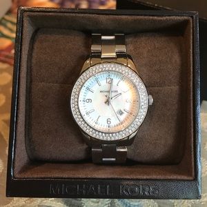 Michael Kors Silver Watch With date