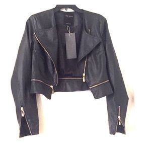 Faux Black leather brand new by therapy