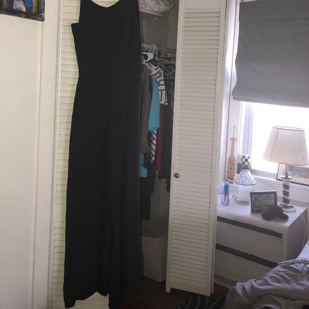 Black wide legged jumpsuit