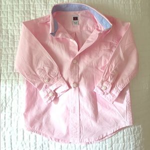 Janie and jack pink dress shirt 6-12m