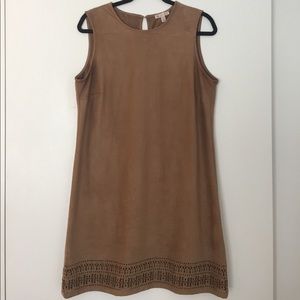 Faux Suede Shift Dress