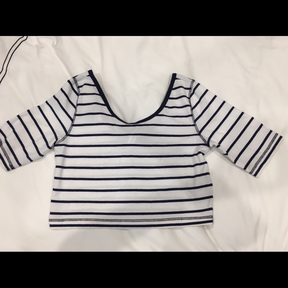 Bethany Mota for Aeropostale striped crop top