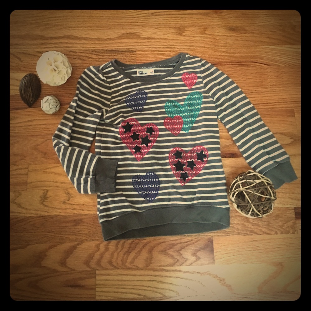 Girls striped sweatshirt