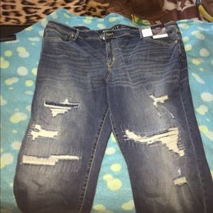 Never worn. Skinny jeans. For plus size women.