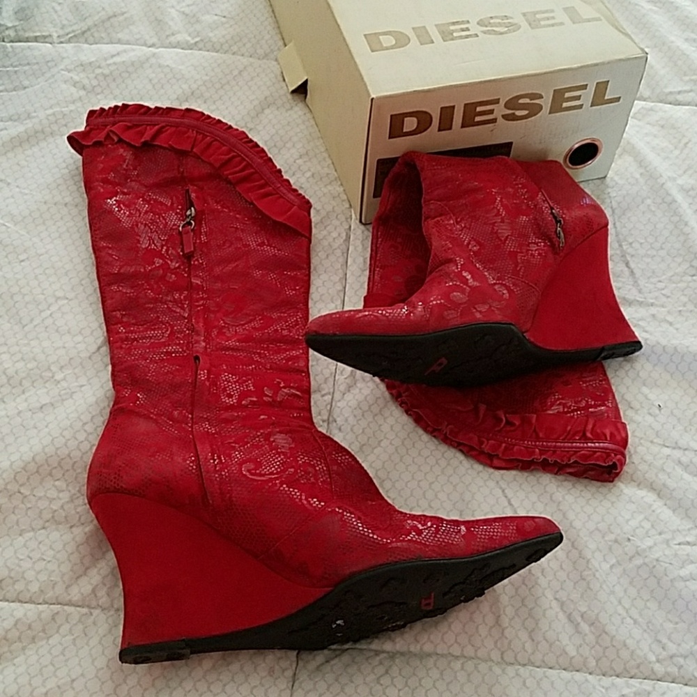 DIESEL Womens platform boots