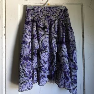 NWOT Ruffle Print Skirt