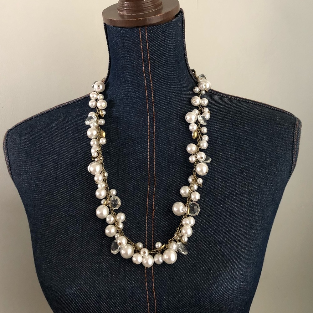 Chloe & Isabel pearl and crystal drop necklace