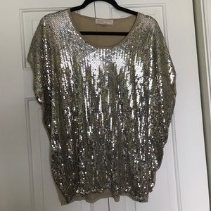 Michael Kors Gold Sparkly Top