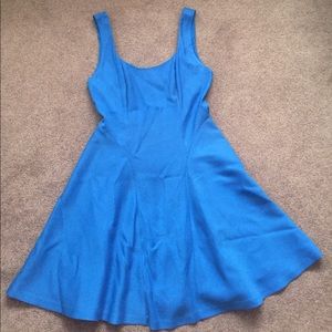Alice + Olivia fit and flare blue party dress