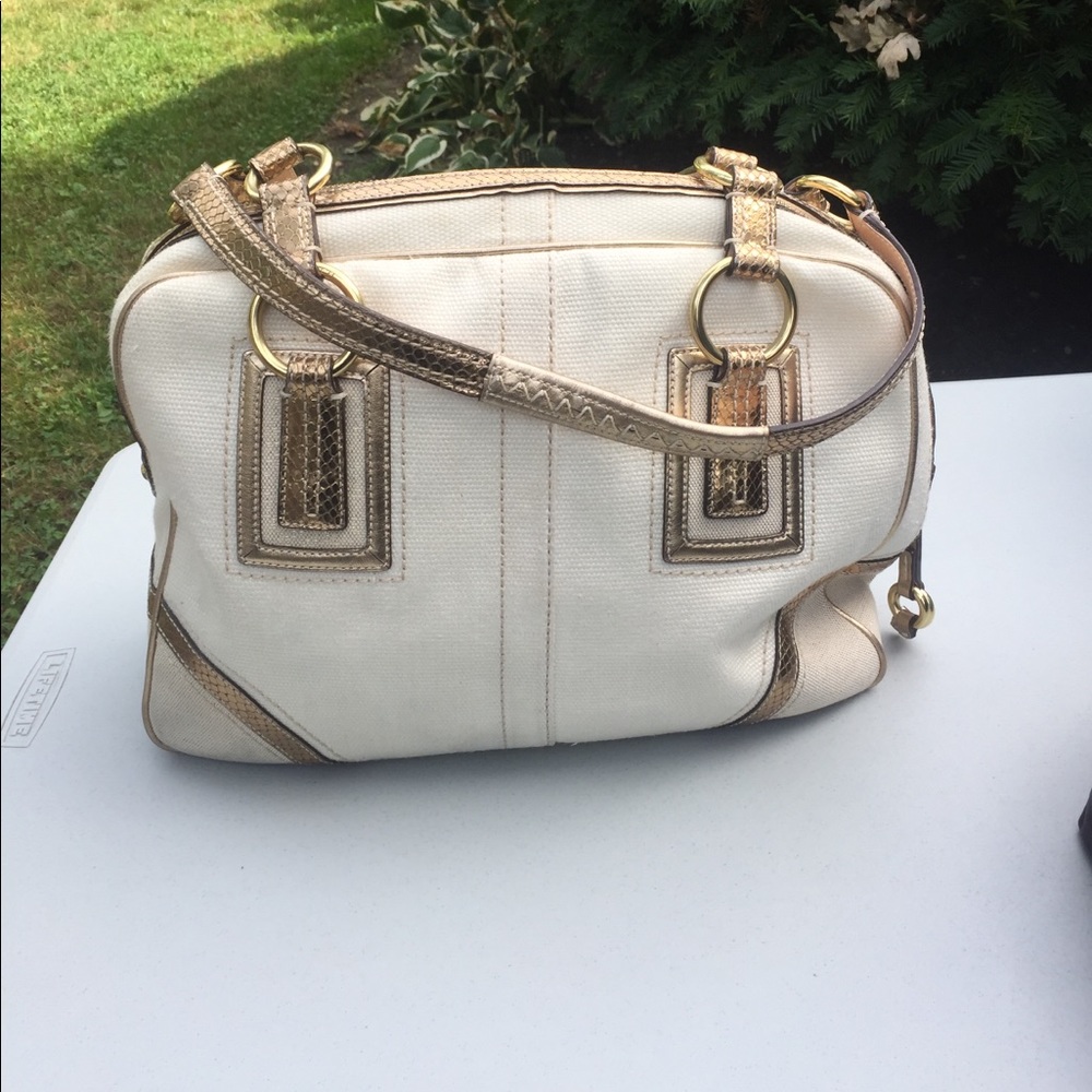 Coach canvas shoulder bag