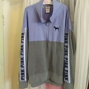 Vs Pink half zip! LARGE