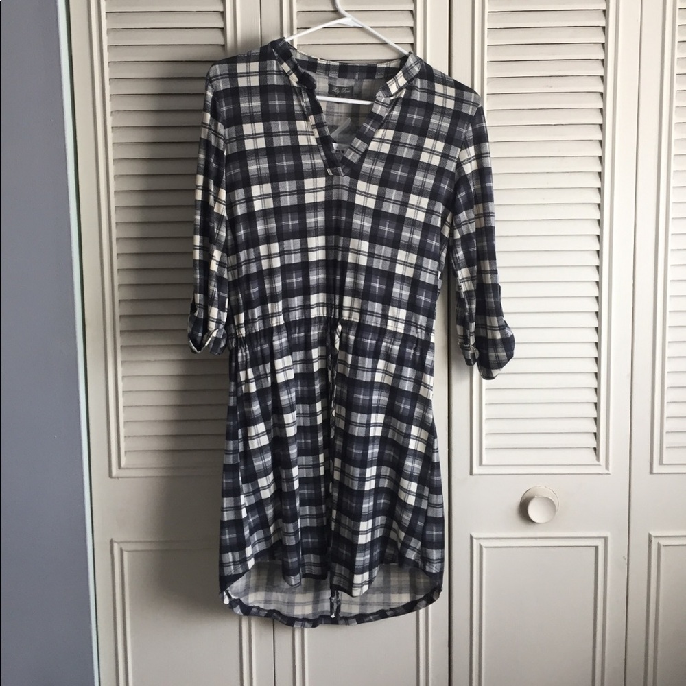 Beige and Navy Dress