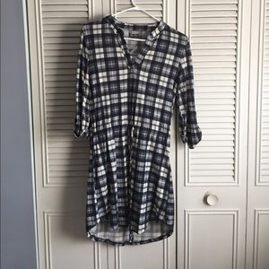 Beige and Navy Dress