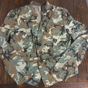 Free People Camo Blazer