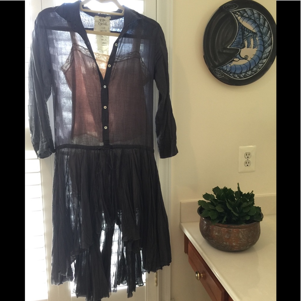 Free People Hi-Low Shirt Dress