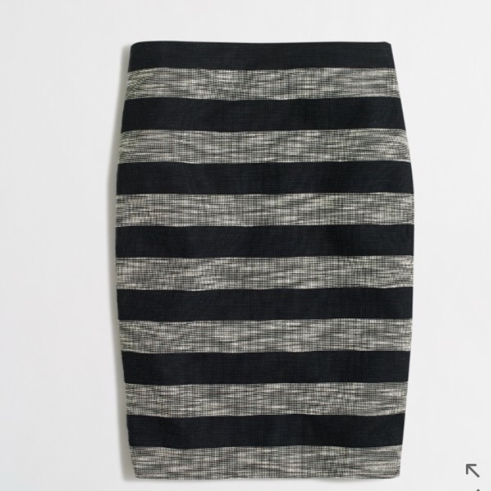 J.Crew - Striped Jacquard Pencil Skirt