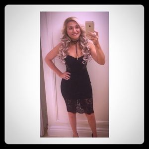 PRICE IS FIRM! Sexy size 4 black bebe lace dress