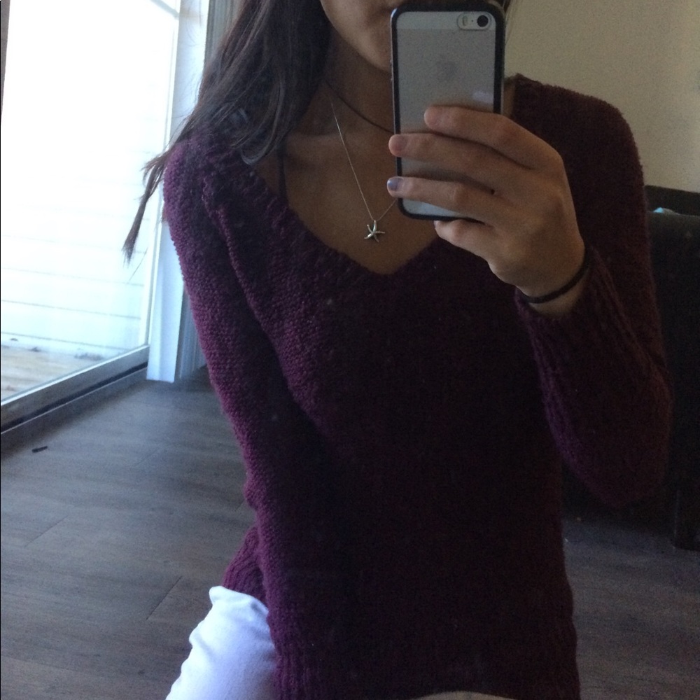 Charlotte Russe maroon sweater