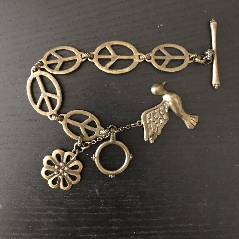 Lucky brand peace sign bracelet