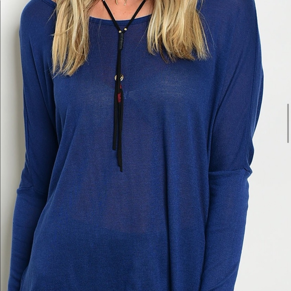 Assymetric Jersey Tunic Top - Picture 3 of 6