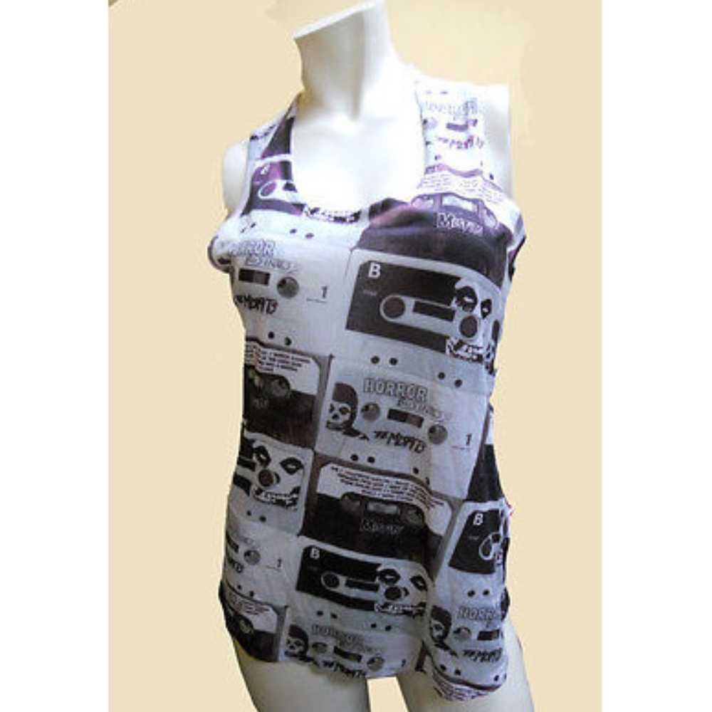 MISFITS Cassette Tape Print Sleeveless Tank