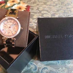 Michael Kors Rose Gold and Tortoise Watch NWT