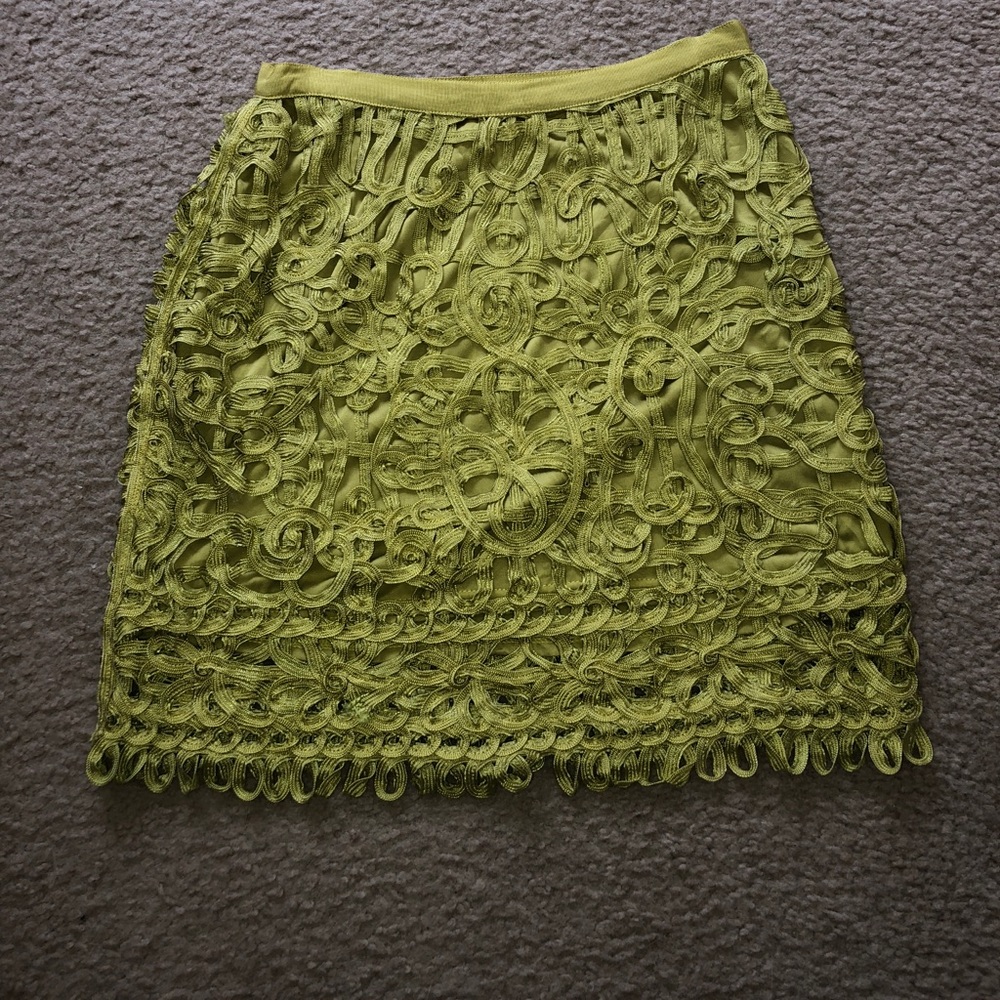 Detailed Lime Green Forever 21 Skirt