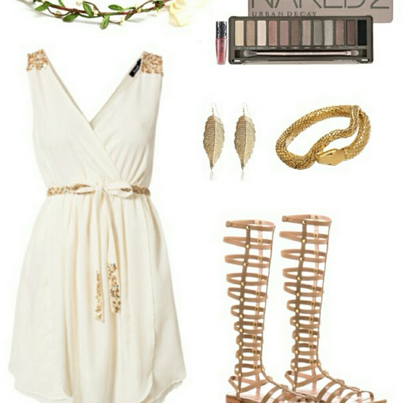 Forever 21 Cream Beaded Slip Dress - Picture 5 of 6