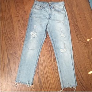 Madewell Lightwash Distressed Jeans