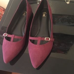 Purple Suede Flats
