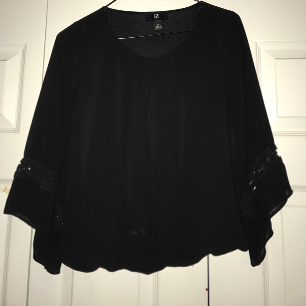 Elegant black sheer top