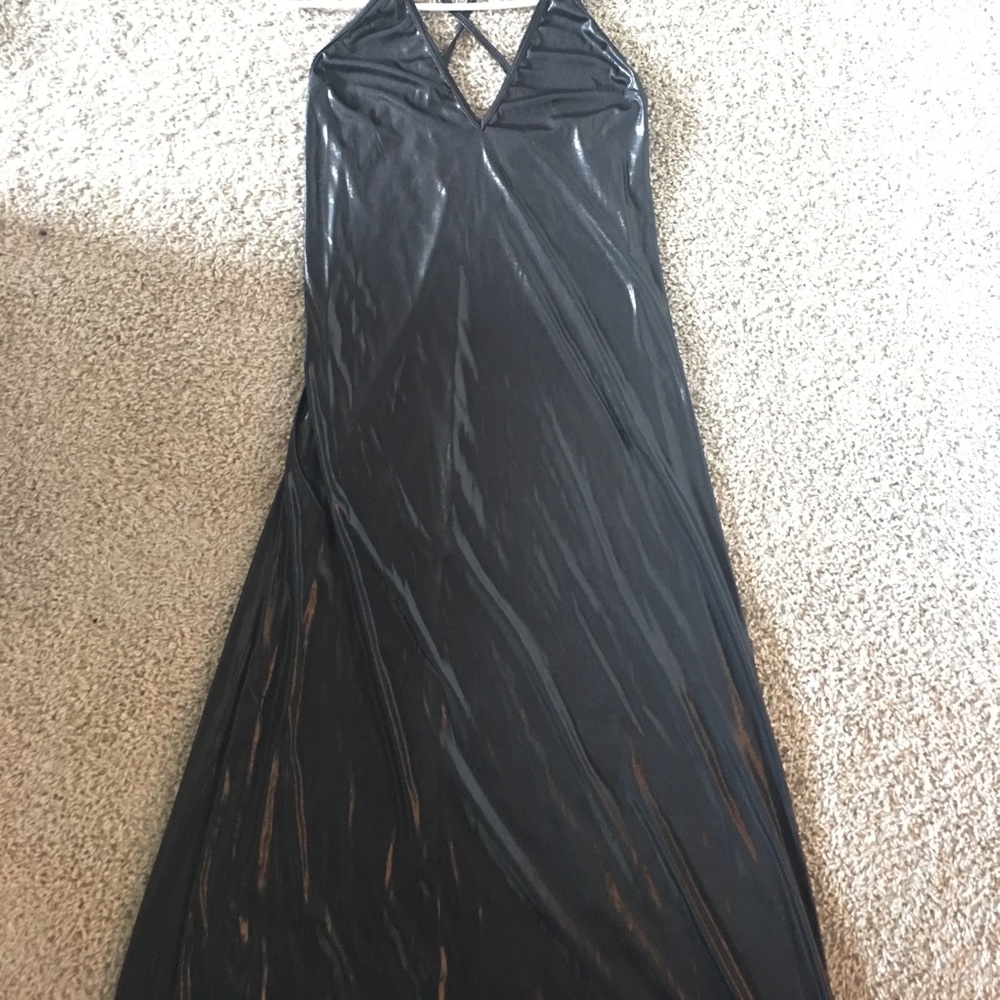 Long, Black Metallic Dress from American Apparel
