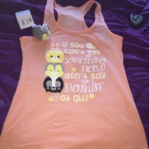 Disney Tsum Tsum Racerback Tank XL & Thumper Plush