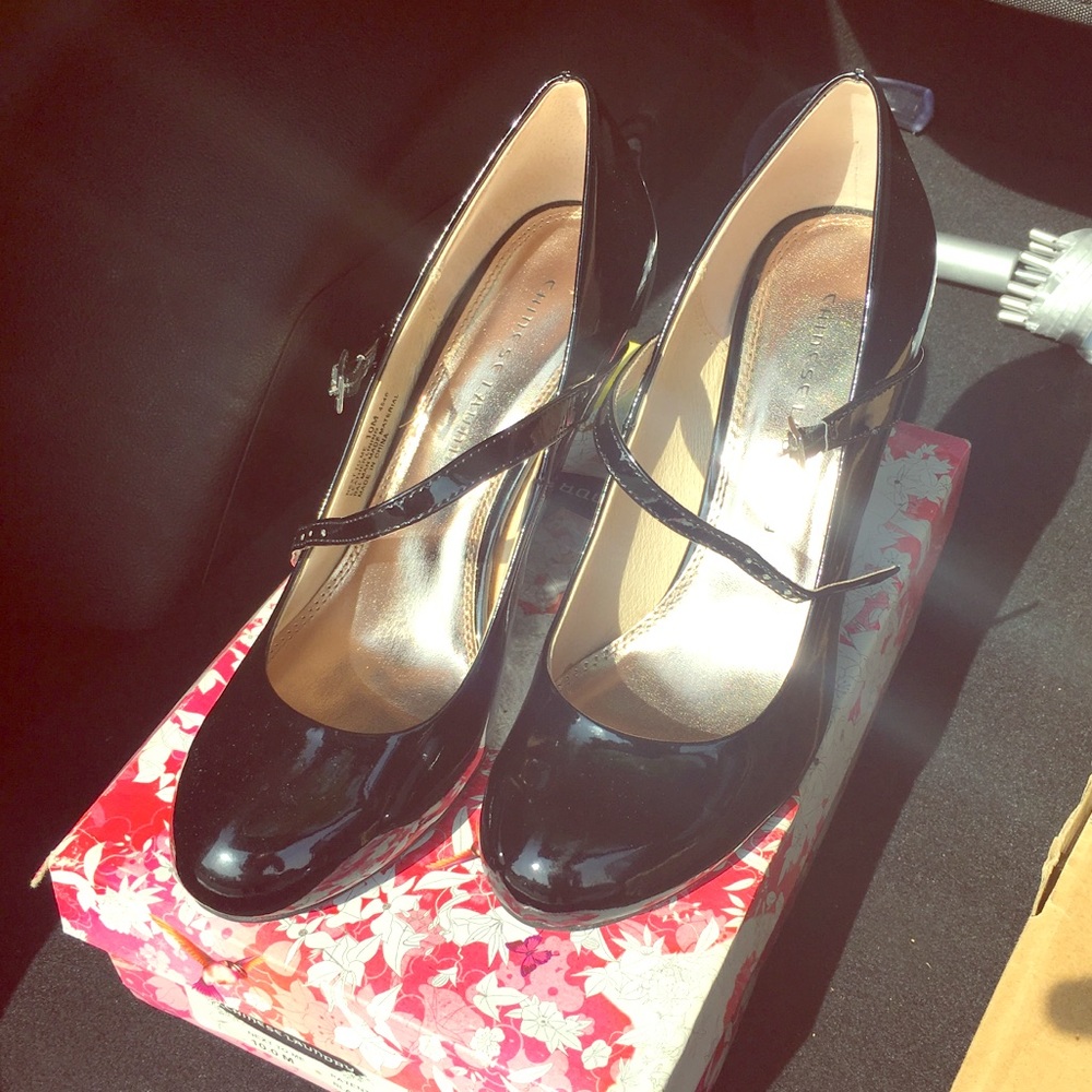 Chinese Laundry Black Patent Mary Jane Pumps