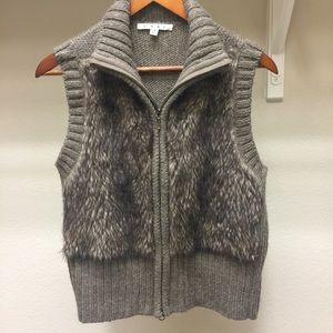 Cabi Fur Sweater Vest