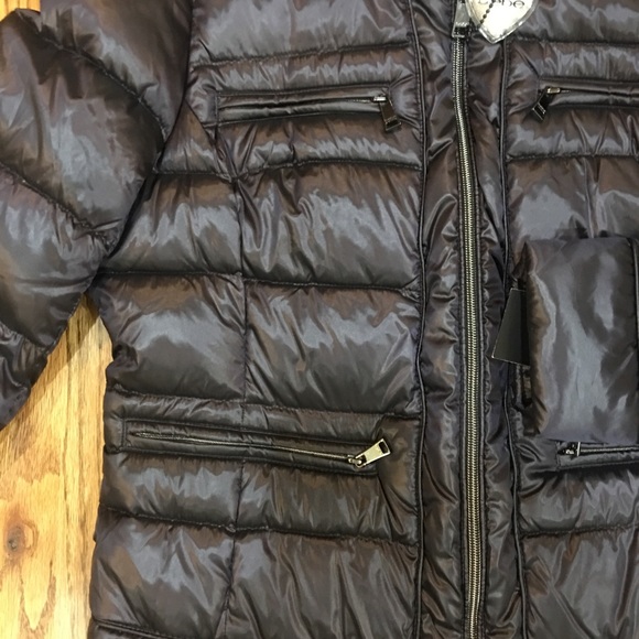 🆕 PACKABLE BLACK DOWN PUFFER COAT L - Picture 3 of 6