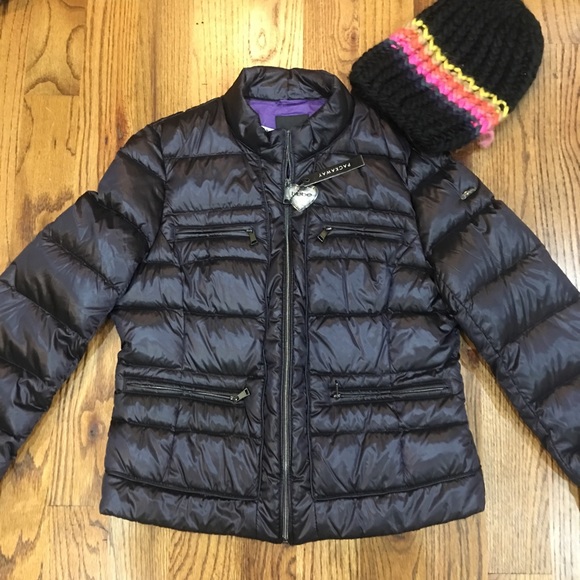 🆕 PACKABLE BLACK DOWN PUFFER COAT L - Picture 5 of 6