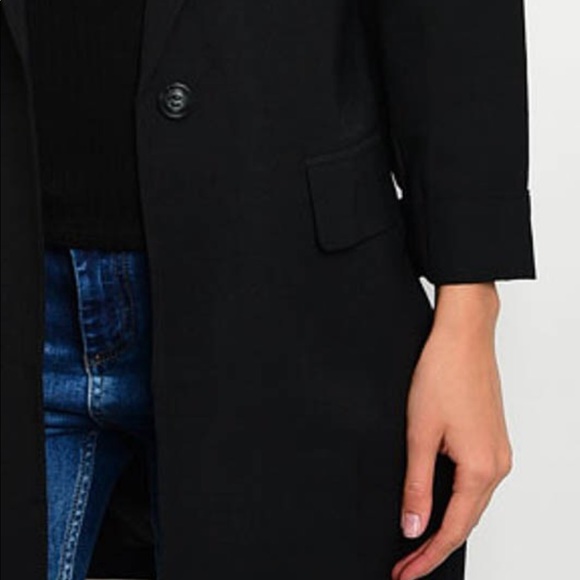 Open Front Black Coat - Picture 5 of 5