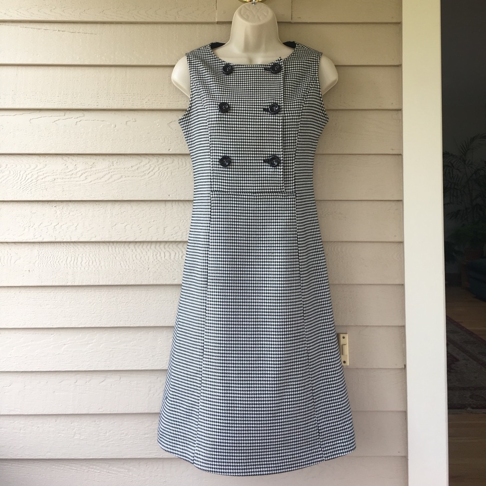 Houndstooth sheath dress
