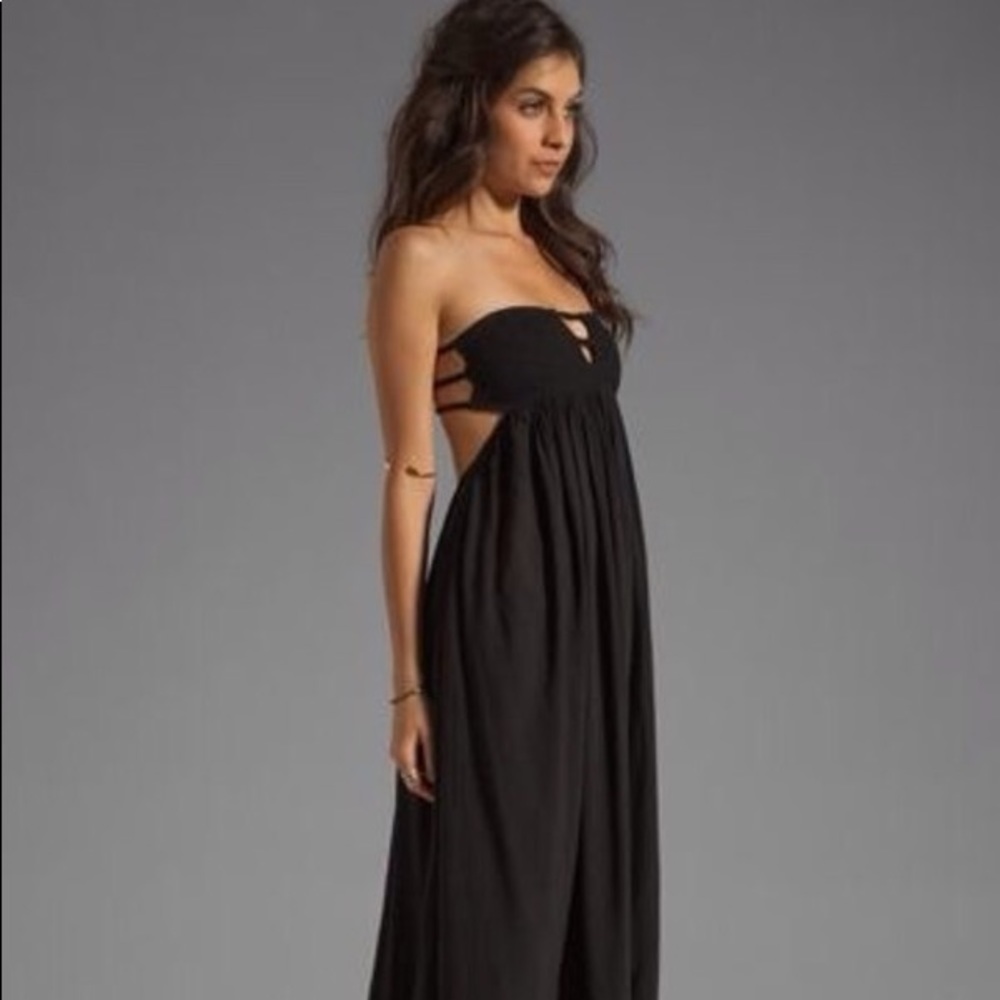Strapless maxi dress
