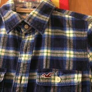 Blue Hollister Flannel / Button Down