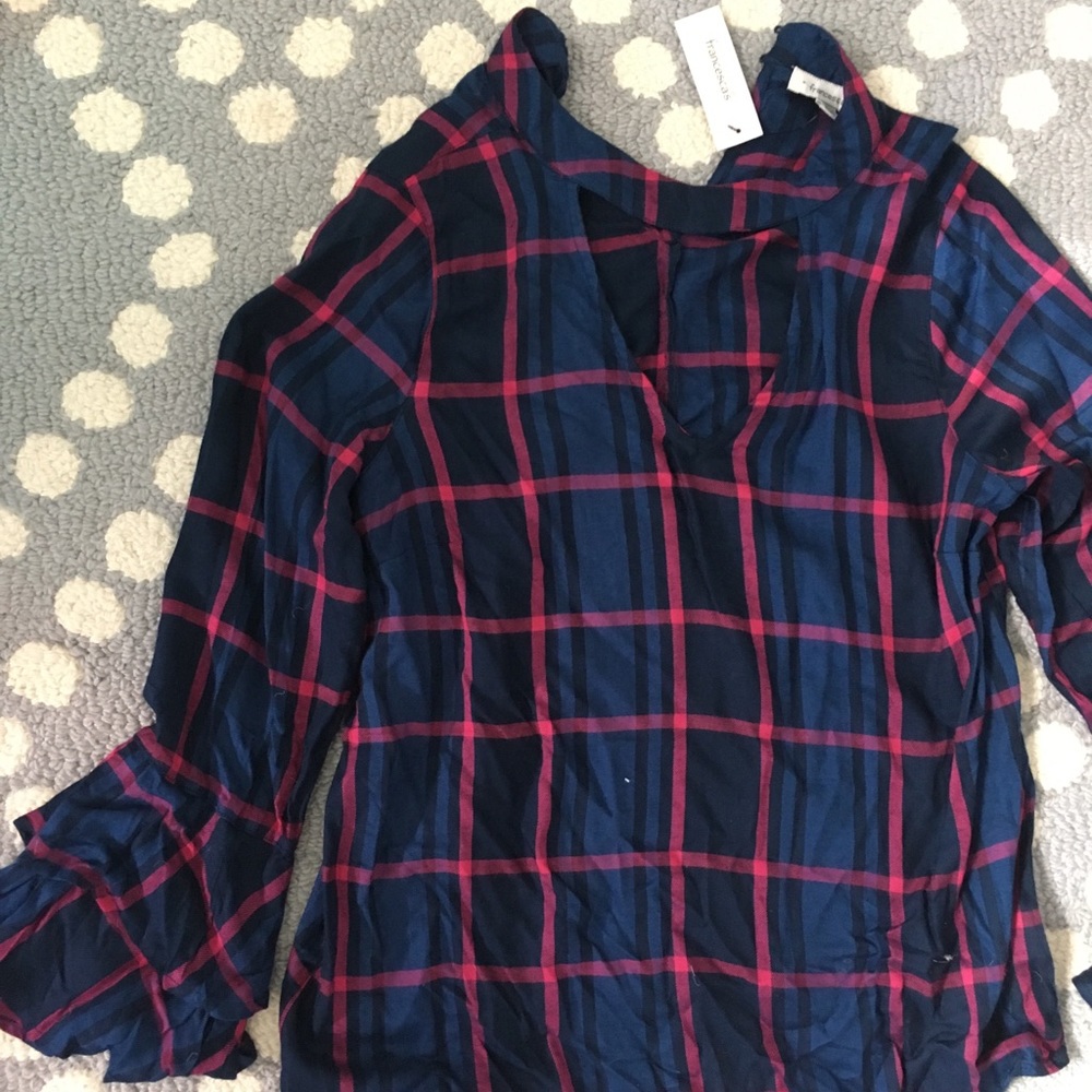 Francesca’s flannel blouse
