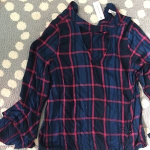 Francesca’s flannel blouse
