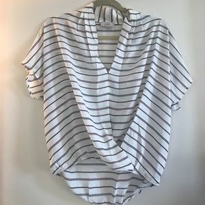 Striped Drapey Loft Blouse