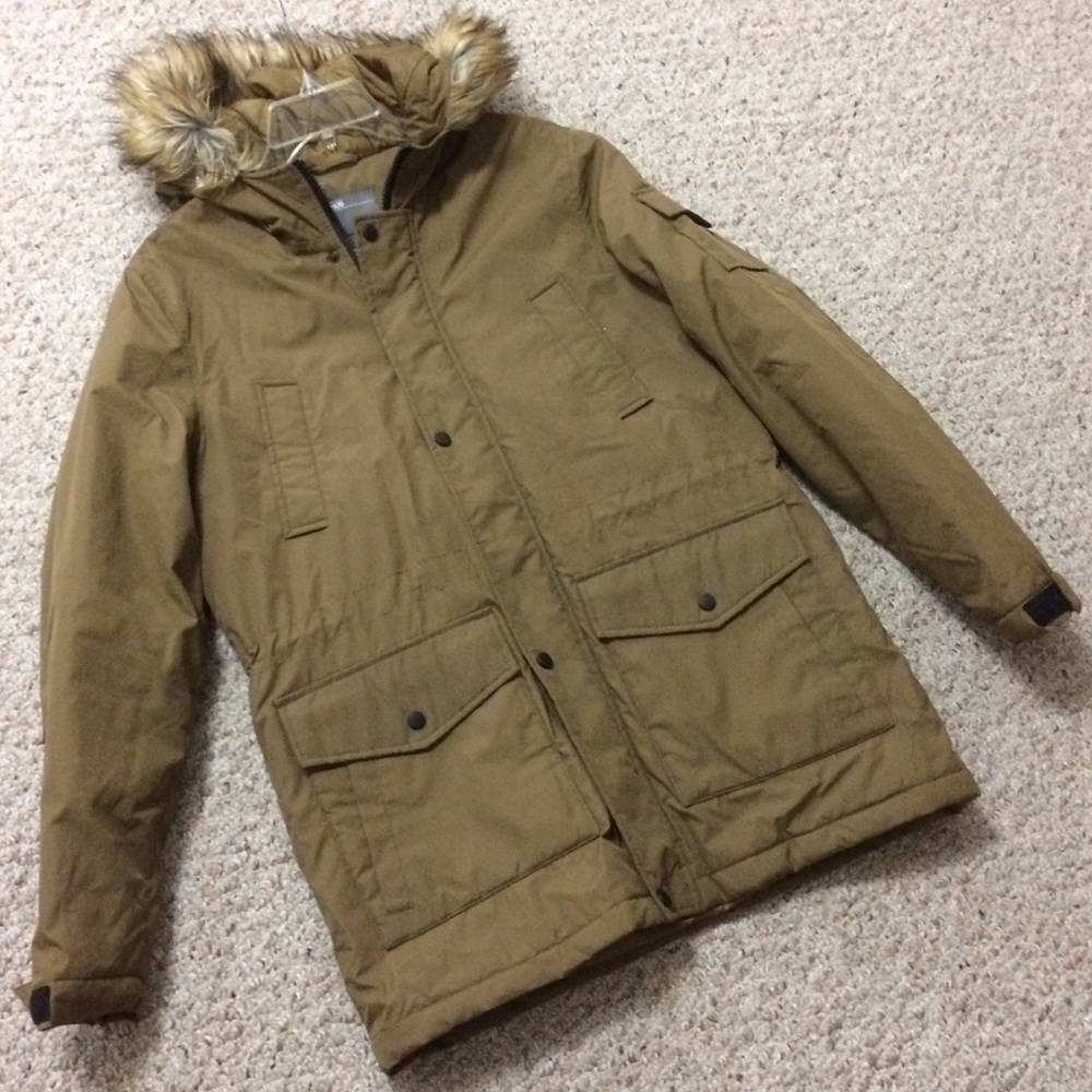 ASOS Brown Winter Parka w/ Faux Fur