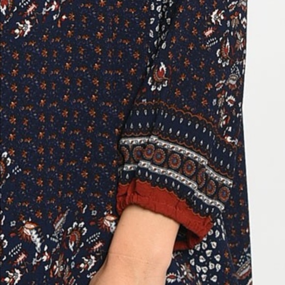 Printed Dress with Strap Criss Cross Detail - Picture 4 of 7