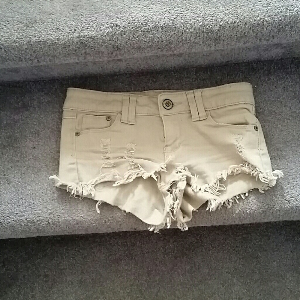 Tan short shorts