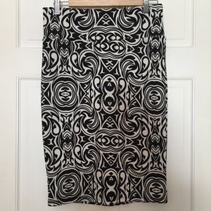 LuLaRoe Cassie Skirt, Black and White (M)