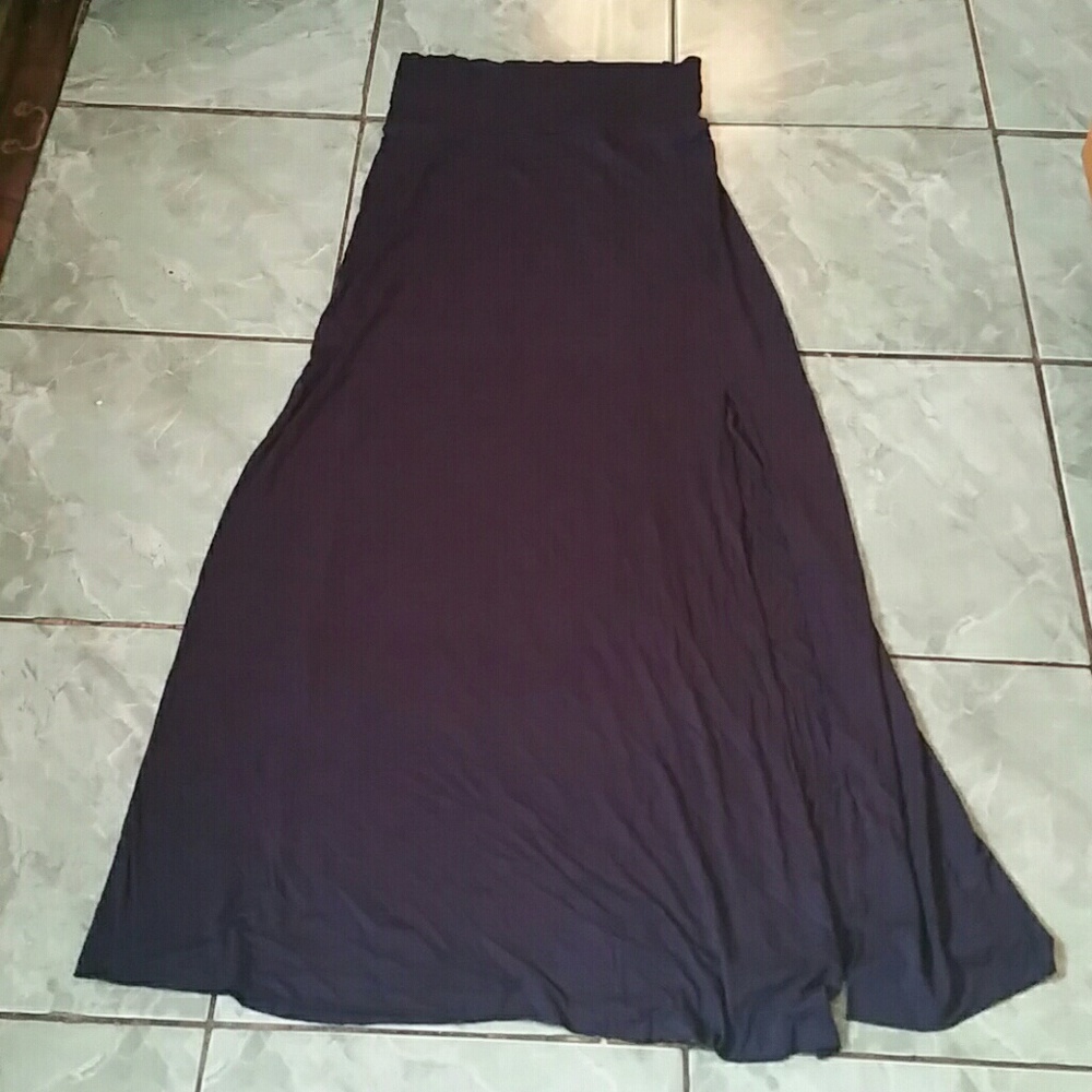 Navy blue maxi skirt