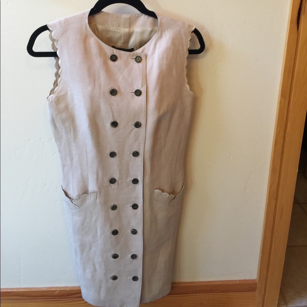 Vintage Louis Feraud Double breasted linen dress.